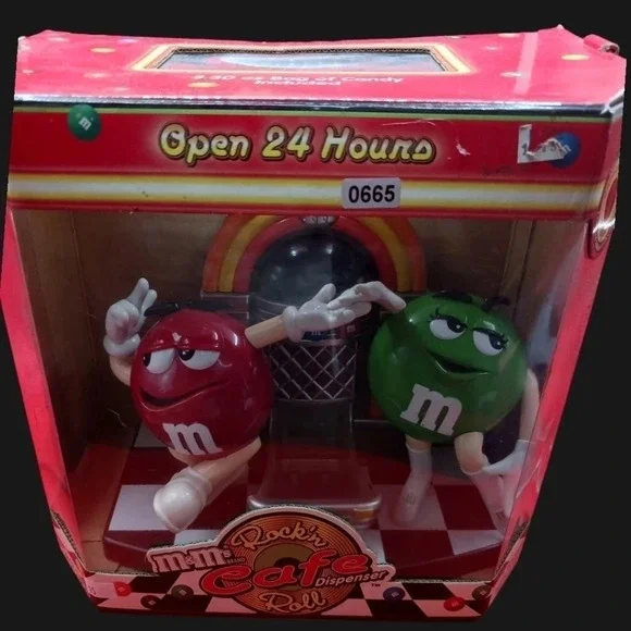 M&M rocking roll cafe candy dispenser
